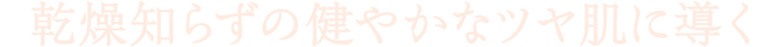 乾燥知らずの健やかなツヤ肌に導く