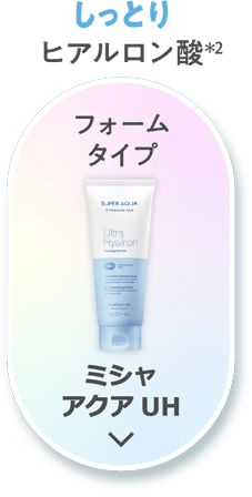 【しっとり】ヒアルロン酸(＊2) [フォームタイプ]ミシャ アクア UH