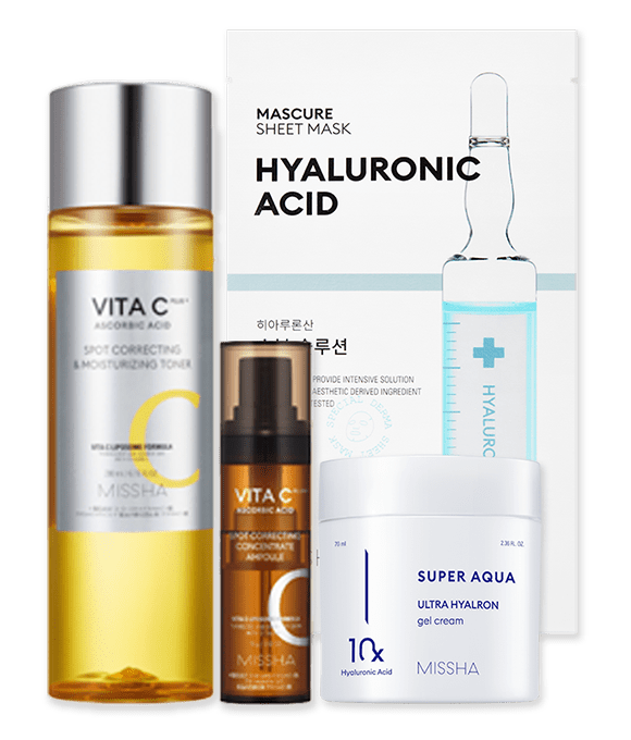 ビタミンC × ヒアルロン酸 紫外線ダメージ＆毛穴集中ケア４点セット
