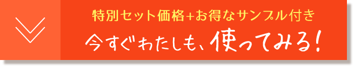 特別セット価格＆お得なサンプル付き 今すぐわたしも使ってみる！