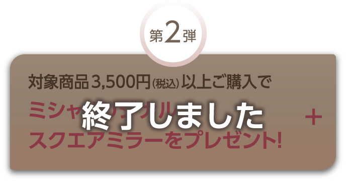 【第2弾】終了しました
