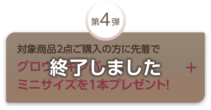 【第4弾】終了しました