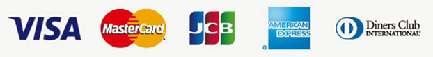 クレジットカード：VISA、Master Card、JCB、AMERICAN EXPRESS、Diners Club