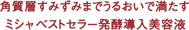 角質層すみずみまでうるおいで満たすミシャベストセラー発酵導入美容液